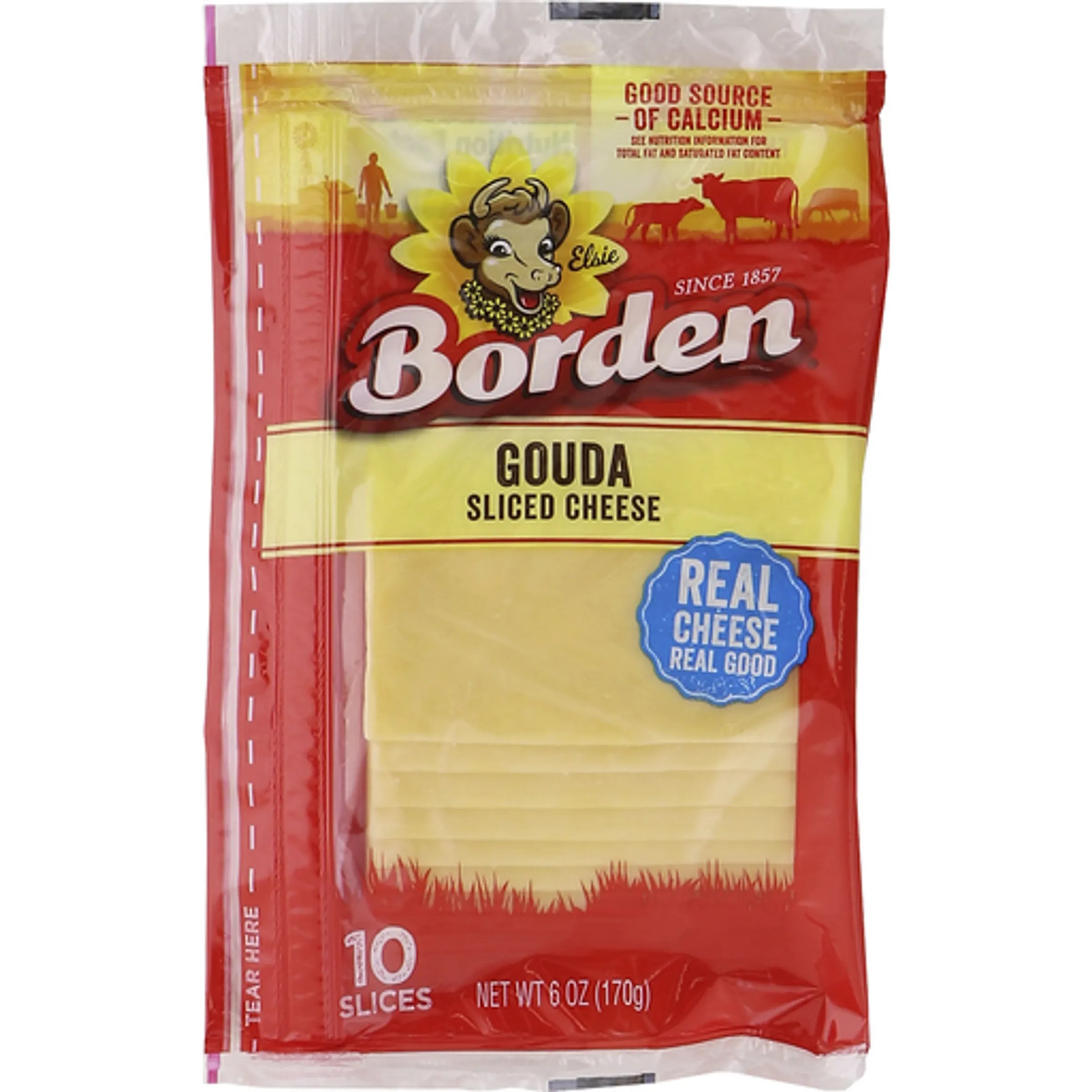 Borden Gouda Cheese Deli 10 Slices (6oz)
